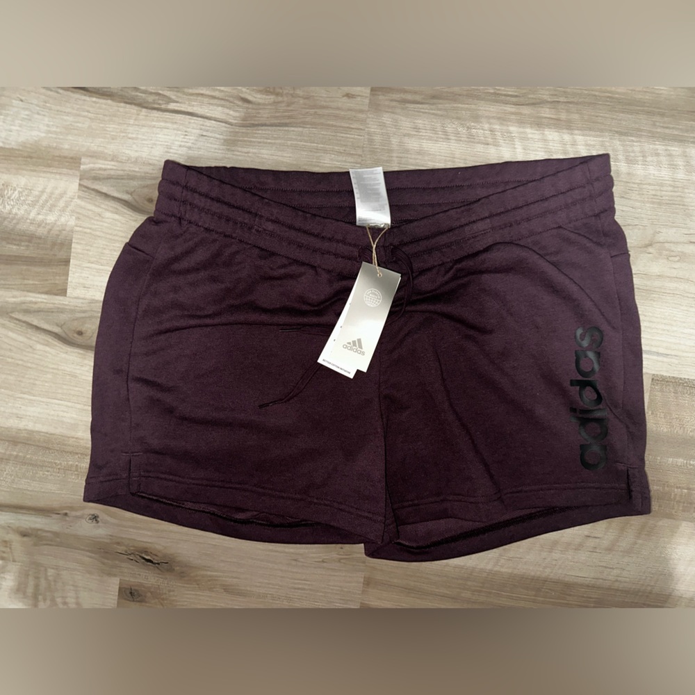Burgundy Adidas Sweat Shorts